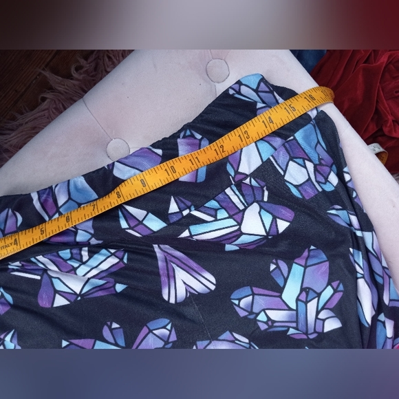 Euc crystal gem witchy leggings! near vintage , stretchy,  sz L - Picture 5 of 5